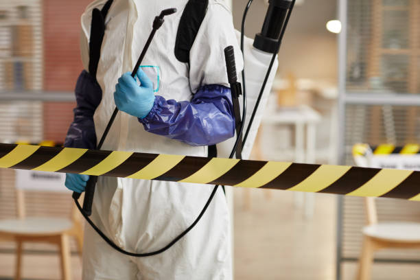 Professional Biohazard Cleanup technician working in Trufant, MI